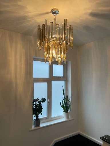 Chandelier on Stairway